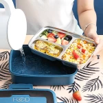 PORTABLE LUNCH BOX -  STAINLESS STEEL INSIDE