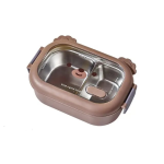 PORTABLE BEAR  LUNCH BOX -  STAINLESS STEEL INSIDE