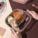 PORTABLE BEAR  LUNCH BOX -  STAINLESS STEEL INSIDE