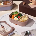 PORTABLE BEAR  LUNCH BOX -  STAINLESS STEEL INSIDE