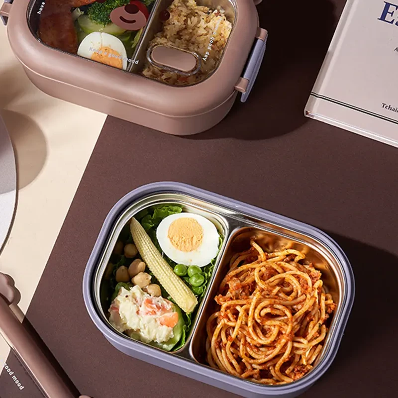 PORTABLE BEAR  LUNCH BOX -  STAINLESS STEEL INSIDE