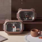 PORTABLE BEAR  LUNCH BOX -  STAINLESS STEEL INSIDE