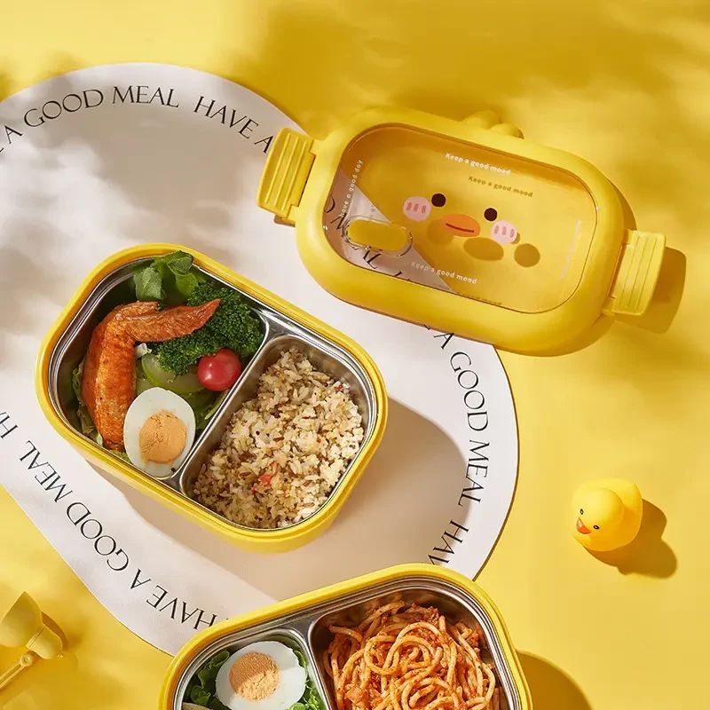 PORTABLE DUCK  LUNCH BOX -  STAINLESS STEEL INSIDE