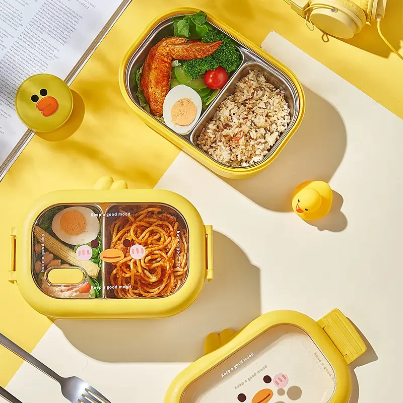 PORTABLE DUCK  LUNCH BOX -  STAINLESS STEEL INSIDE