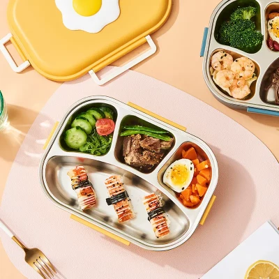PORTABLE LUNCH BOX -  STAINLESS STEEL INSIDE