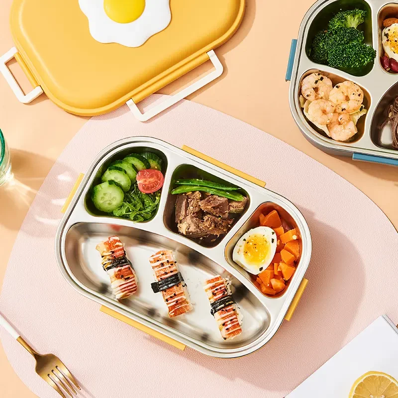 PORTABLE LUNCH BOX -  STAINLESS STEEL INSIDE