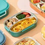 PORTABLE LUNCH BOX -  STAINLESS STEEL INSIDE