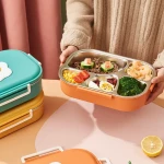 PORTABLE LUNCH BOX -  STAINLESS STEEL INSIDE