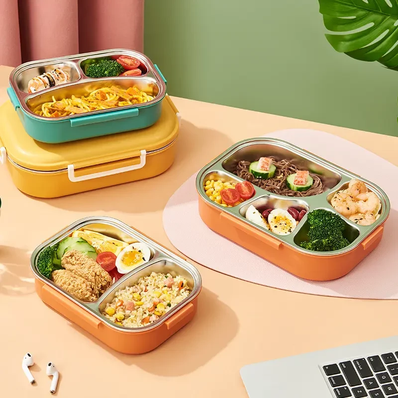 PORTABLE LUNCH BOX -  STAINLESS STEEL INSIDE