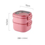 DOUBLE SIZE PORTABLE LUNCH BOX ـ  STAINLESS STEEL INSIDE