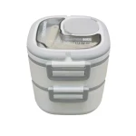DOUBLE SIZE PORTABLE LUNCH BOX ـ  STAINLESS STEEL INSIDE