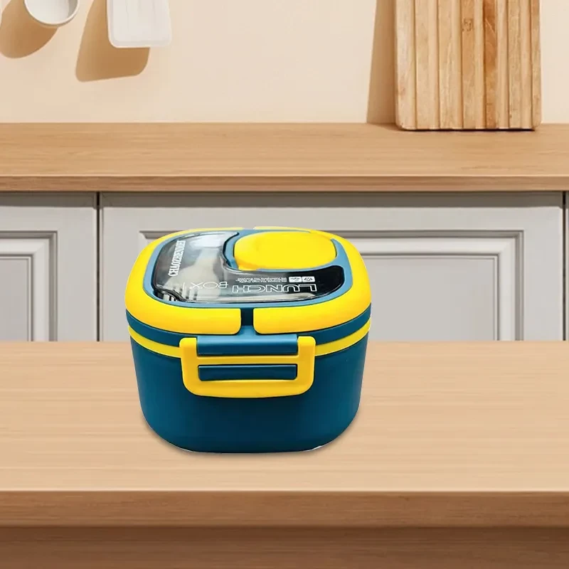 DOUBLE SIZE PORTABLE LUNCH BOX ـ  STAINLESS STEEL INSIDE