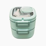 DOUBLE SIZE PORTABLE LUNCH BOX ـ  STAINLESS STEEL INSIDE