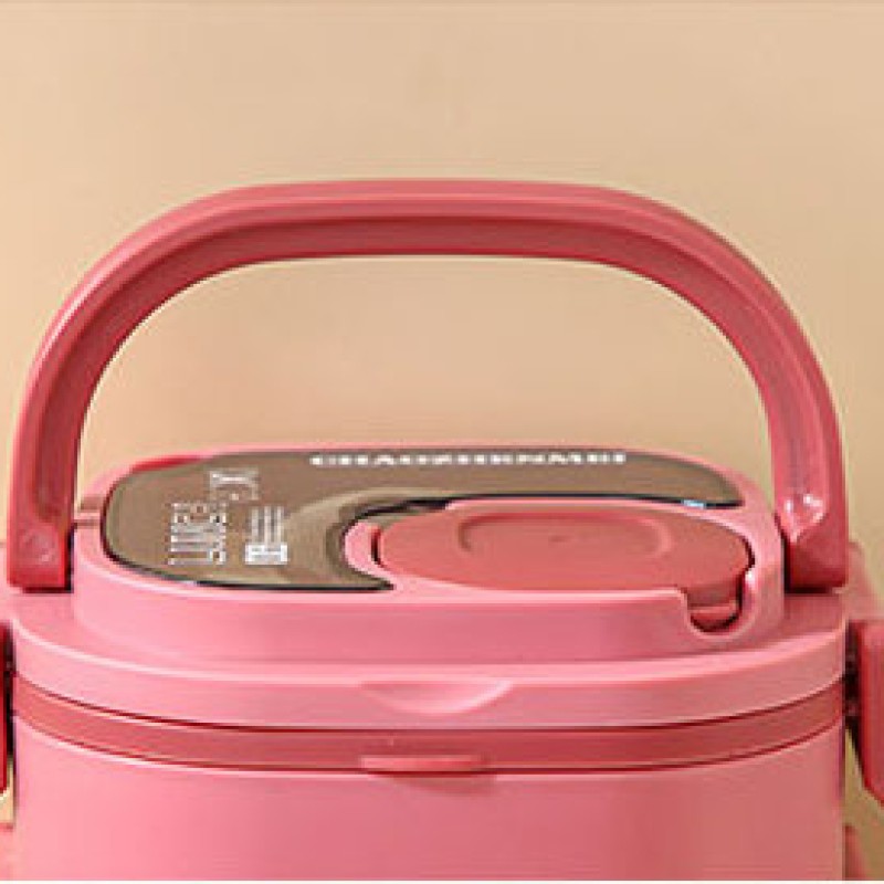 DOUBLE SIZE PORTABLE LUNCH BOX ـ  STAINLESS STEEL INSIDE