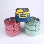 DOUBLE SIZE PORTABLE LUNCH BOX ـ  STAINLESS STEEL INSIDE