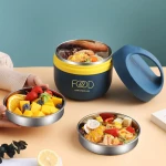 PORTABLE LUNCH BOX -  STAINLESS STEEL INSIDE