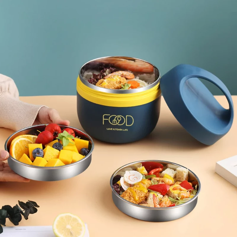 PORTABLE LUNCH BOX -  STAINLESS STEEL INSIDE