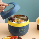 PORTABLE LUNCH BOX -  STAINLESS STEEL INSIDE