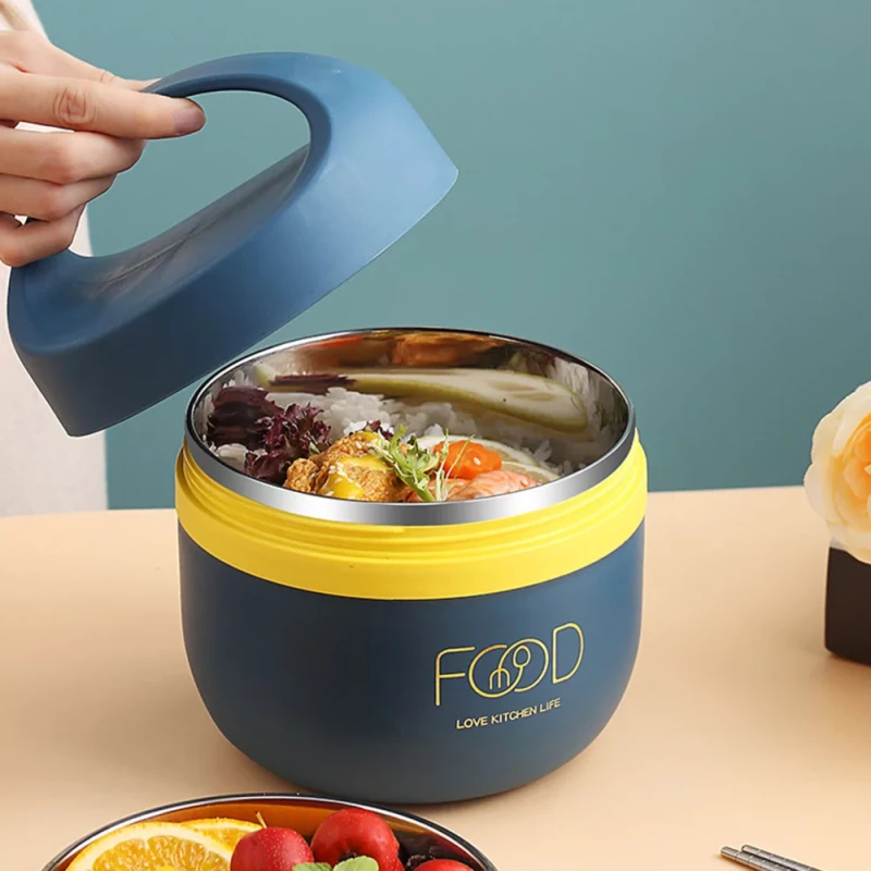 PORTABLE LUNCH BOX -  STAINLESS STEEL INSIDE