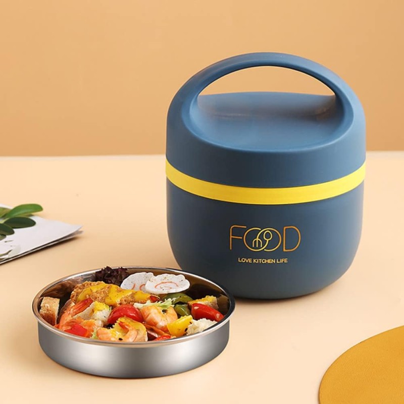 PORTABLE LUNCH BOX -  STAINLESS STEEL INSIDE