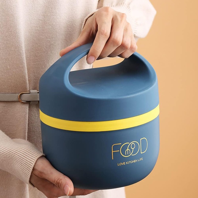 PORTABLE LUNCH BOX -  STAINLESS STEEL INSIDE