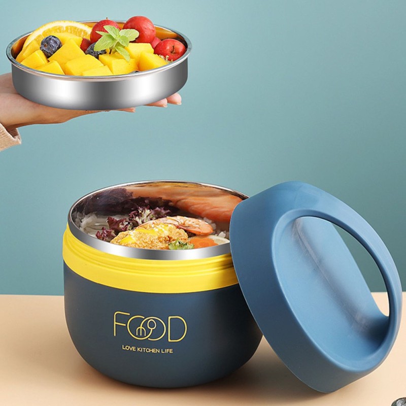 PORTABLE LUNCH BOX -  STAINLESS STEEL INSIDE