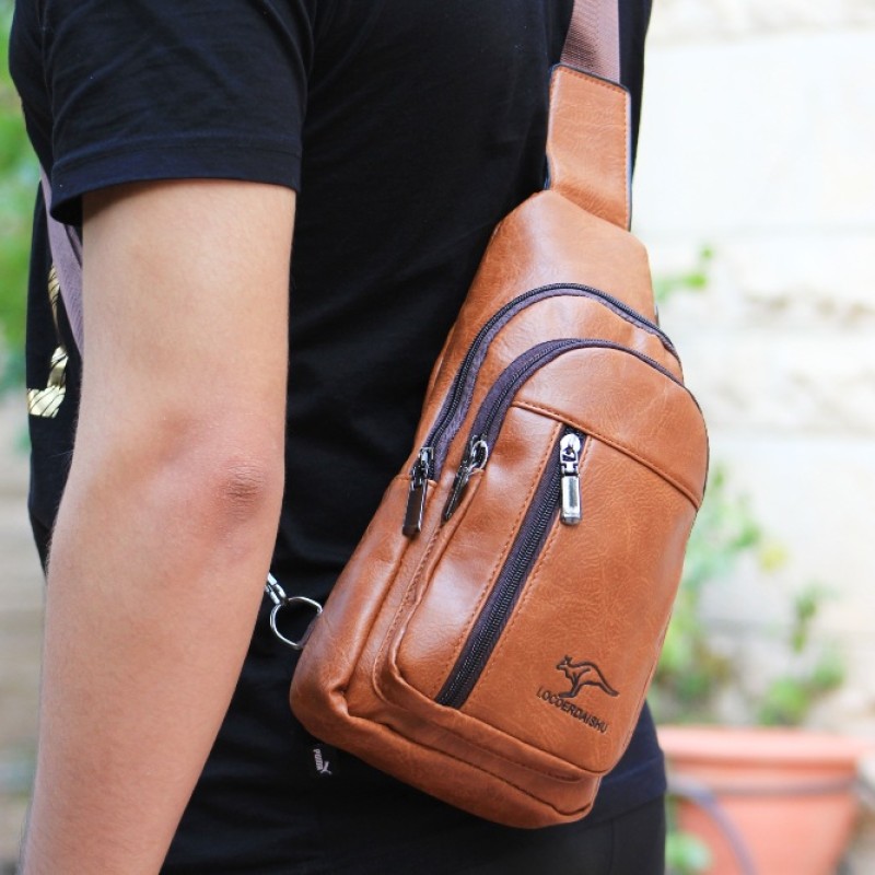 LEATHER CHEST BAG