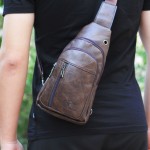 LEATHER CHEST BAG