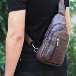 LEATHER CHEST BAG