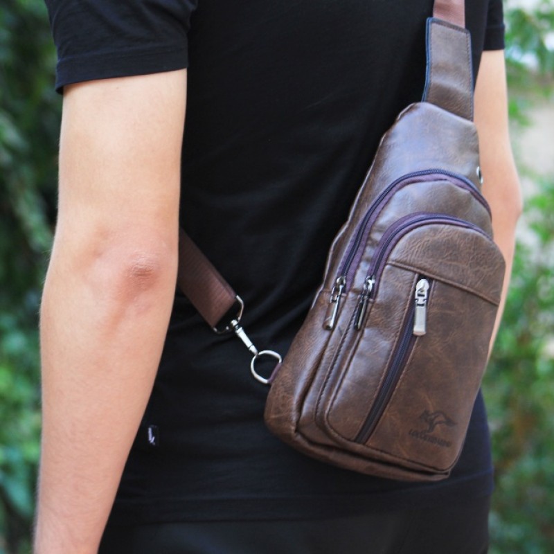 LEATHER CHEST BAG