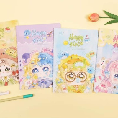 NOTE BOOK A5 - 40 SHEETS - (HAPPY GIRL)