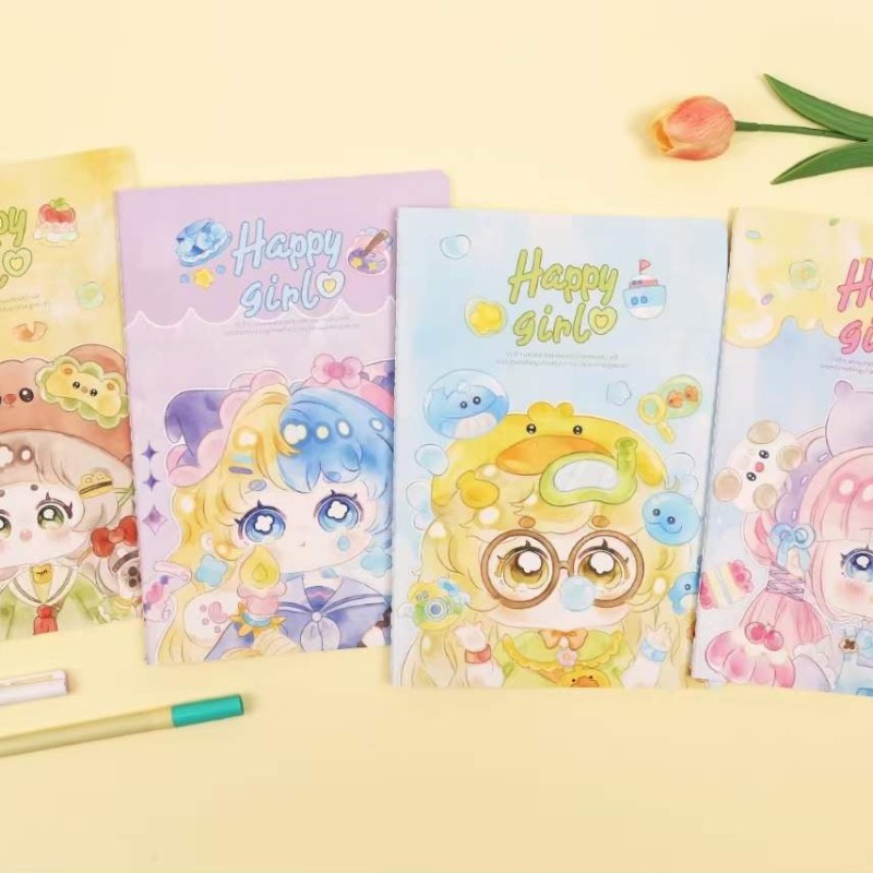NOTE BOOK A5 - 40 SHEETS - (HAPPY GIRL)