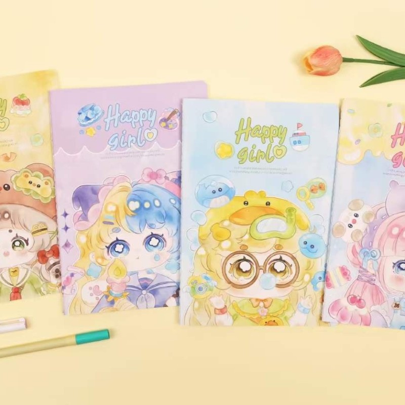 NOTE BOOK B5 - 40 SHEETS -  (HAPPY GIRL)