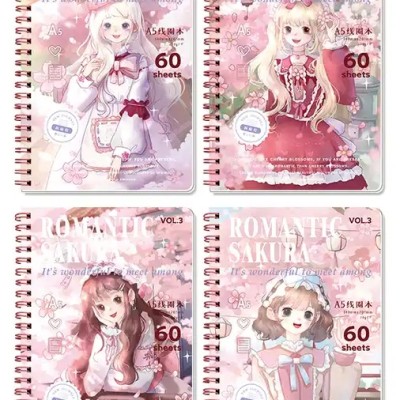 SPIRAL NOTE BOOK A5 - 60 SHEETS  - ANIME
