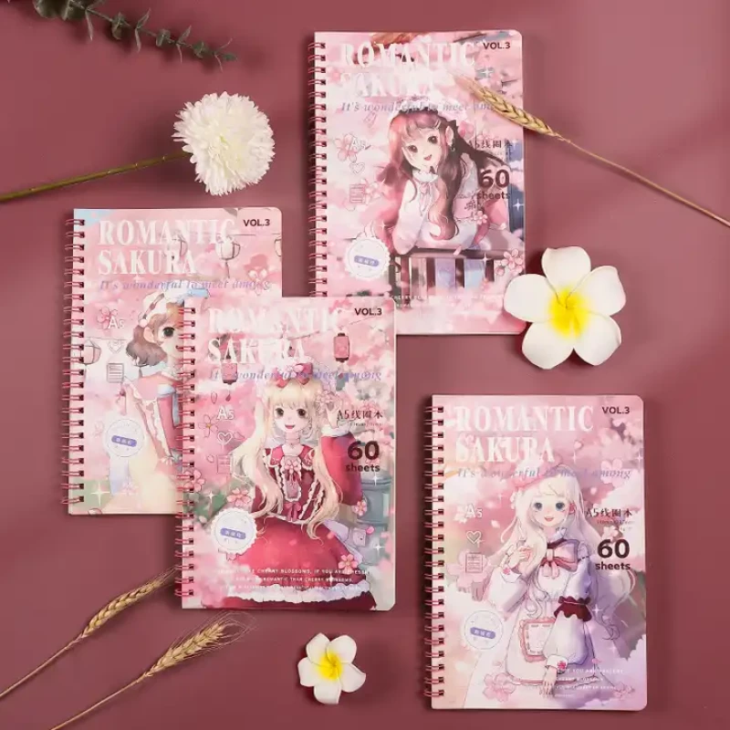 SPIRAL NOTE BOOK A5 - 60 SHEETS  - ANIME