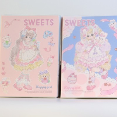 NOTE BOOK B5 - PVC COVER -  80 SHEETS - (SWEET)