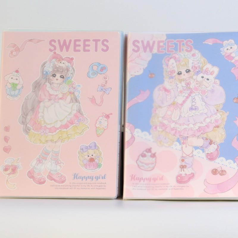NOTE BOOK B5 - PVC COVER -  80 SHEETS - (SWEET)