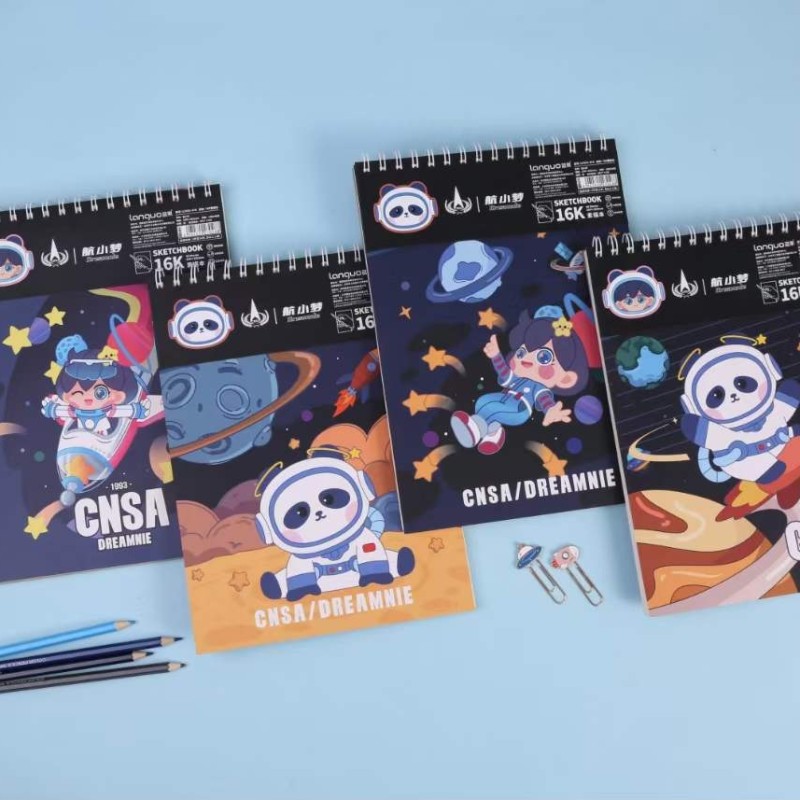 SPIRAL SKETCH BOOK A4 - 160 GRAM - 40 SHEETS - NASA