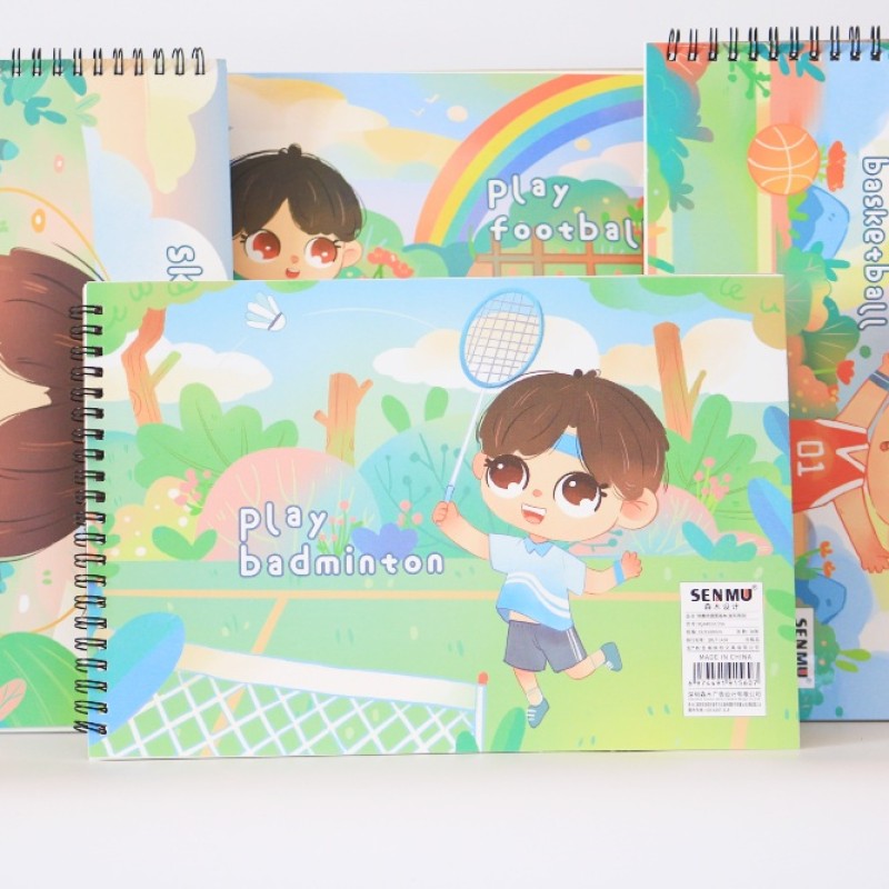 SPIRAL SKETCH BOOK A4 - 30 SHEETS - (SPORT)