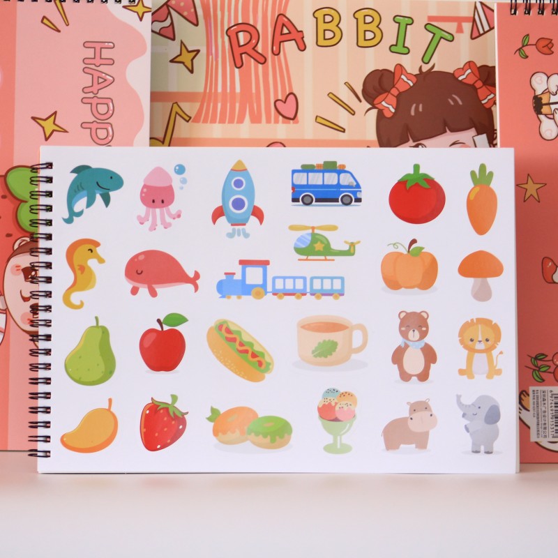 SPIRAL SKETCH BOOK A4 - 30 SHEETS - (HAPPY & SWEET)
