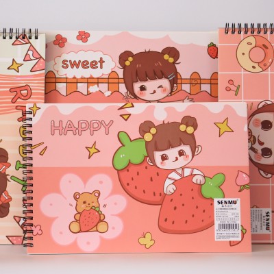 SPIRAL SKETCH BOOK A4 - 30 SHEETS - (HAPPY & SWEET)