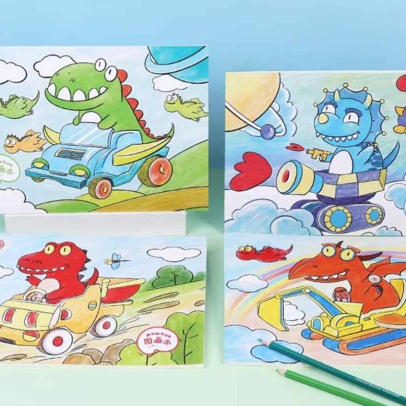 SKETCH BOOK A4 - 28 SHEETS - (DINO)