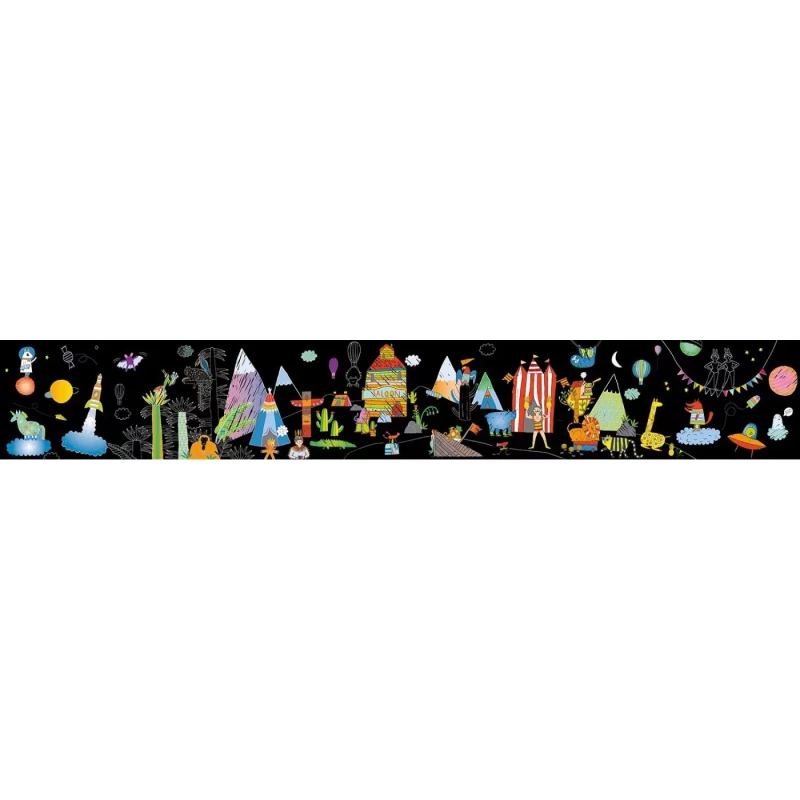 BLACK PAINTING SET - COLORING SCRATCH POSTER
