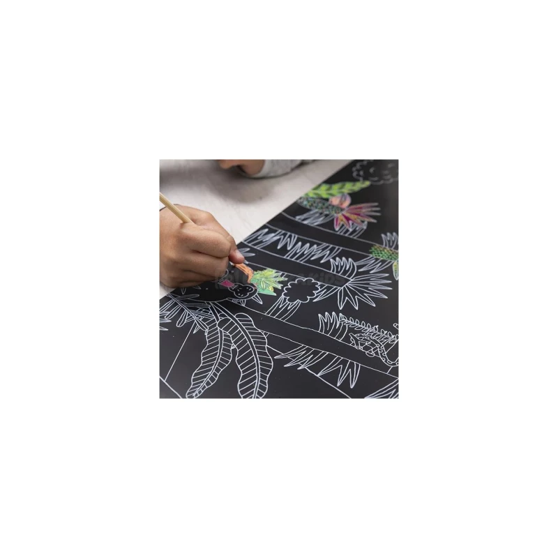 BLACK PAINTING SET - COLORING SCRATCH POSTER