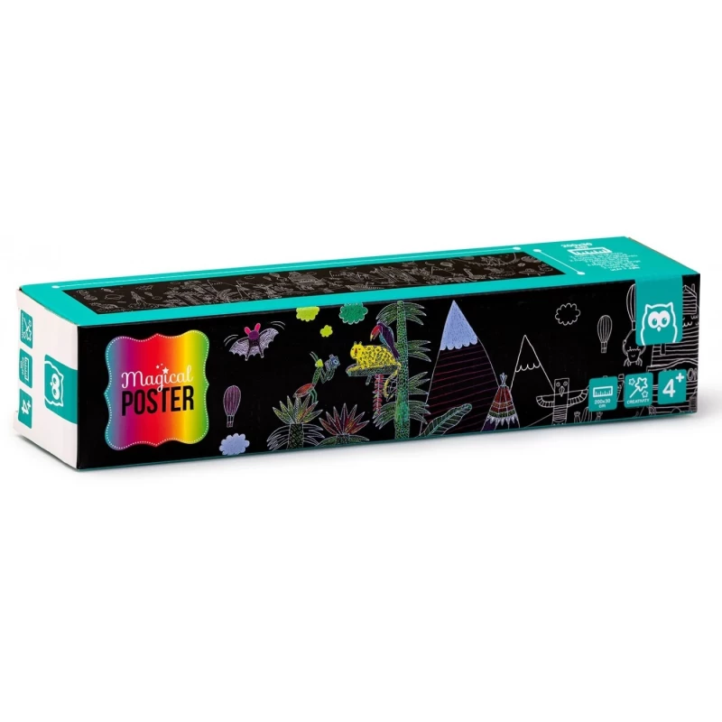 BLACK PAINTING SET - COLORING SCRATCH POSTER