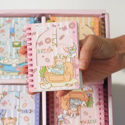 SPIRAL NOTE BOOK A7 - (HAPPY GIRL)