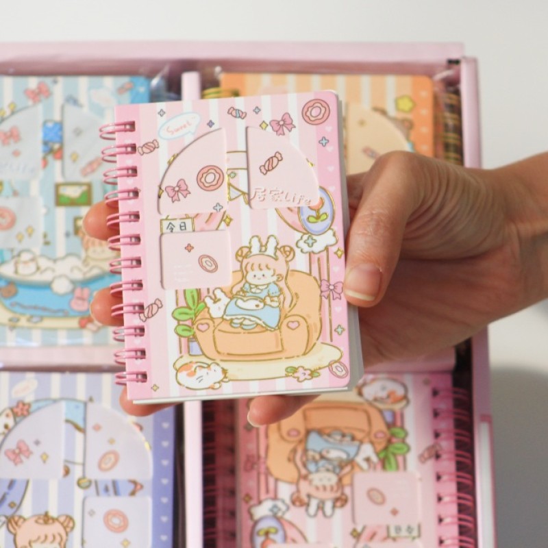 SPIRAL NOTE BOOK A7 - (HAPPY GIRL)