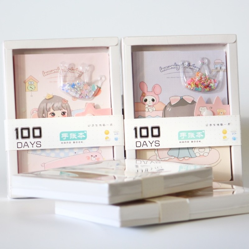 GLITTER NOTE BOOK - WITH PRESS
