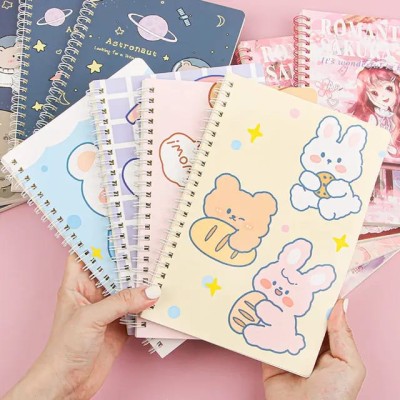 SPIRAL NOTE BOOK A5 - 60 SHEETS  - (CUTE)