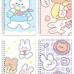 SPIRAL NOTE BOOK A5 - 60 SHEETS  - (CUTE)